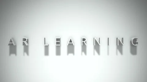Ar learning 3D title animation with shadows on a white background Stock Footage 297668891