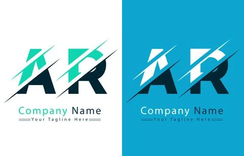 AR Letter Logo Vector Design Concept Elements Illustrazione stock