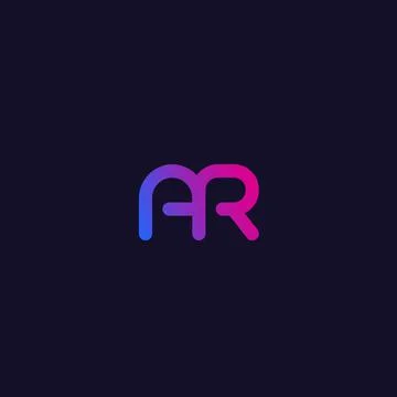 AR letters initials logo, vector Stock Illustration