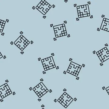 Ar marker augmented reality line seamless pattern イラスト素材