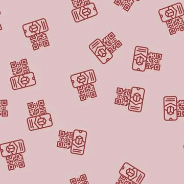 Ar marker augmented reality line vector seamless pattern 스톡 일러스트