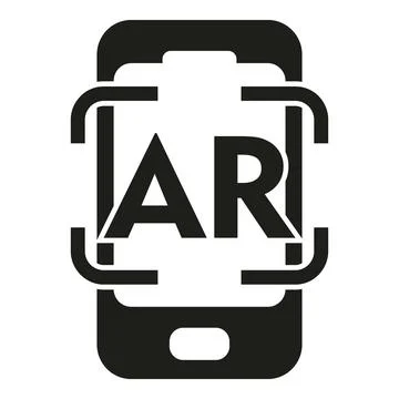 Ar phone control icon simple vector. Augmented reality 스톡 일러스트