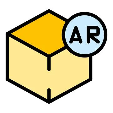 Ar projection icon vector flat Illustrazione stock