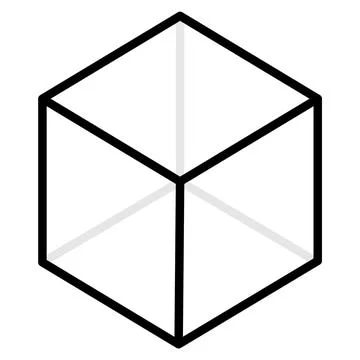 AR reality symbol vector icon. Virtual augmented reality cube screen 3d logo Stock Illustration