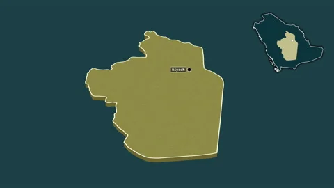 Ar Riyad, Saudi Arabia, extruded and isolated. Pattern Stock Footage 167608826