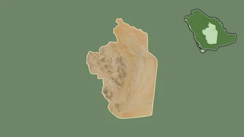 Ar Riyad, Saudi Arabia, extruded and isolated. Satellite Stock Footage 241362593