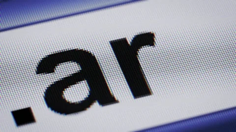 ".ar" on a screen. Stock-Footage 61840397