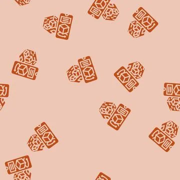 Ar smartphone augmented reality glyph vector seamless pattern イラスト素材