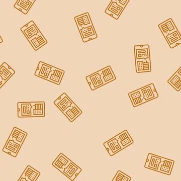 Ar smartphone augmented reality line seamless pattern イラスト素材