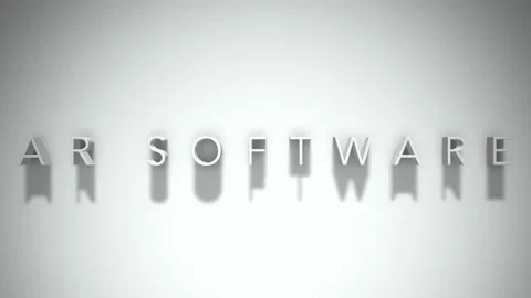 Ar software 3D title animation with shadows on a white background Stock-Footage 296915613