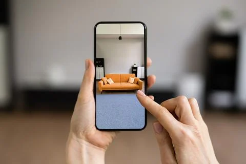 AR Technology App Stock Photos