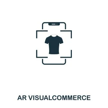 Ar Visualcommerce icon. Mobile app, printing, web site icon. Simple element sing Stock Illustration