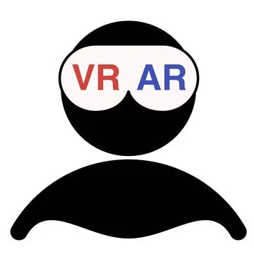 AR VR avatar icon Stock Illustration