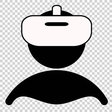 AR VR Avatar Icon - Single User Player Stock Illustration