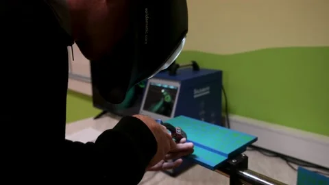 AR Welding simulation training Stock Footage 229542227