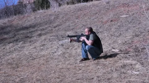 Ar15 shooting Vídeos de archivo 21878977