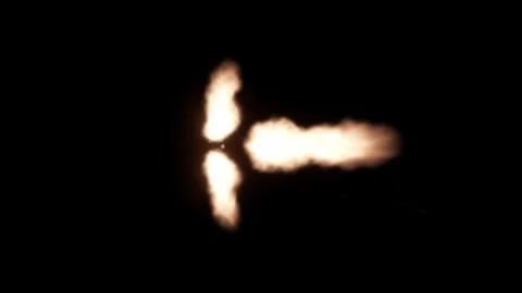 AR16 Assault Rifle Muzzle Flash Pack VFX Overlay Stock Footage 317126270