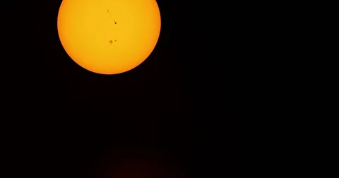 AR2673.  Active Region 2673.  Large sunspot.  Sun shot with a solar filter. Video stock 79665950