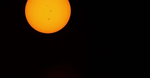 AR2673.  Active Region 2673.  Large sunspot.  Sun shot with a solar filter. Video stock 79666161