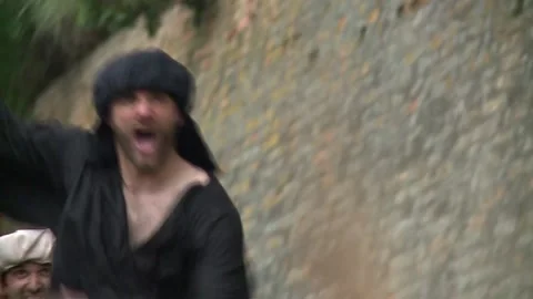 Arab assassin attack Stock Footage 140598217