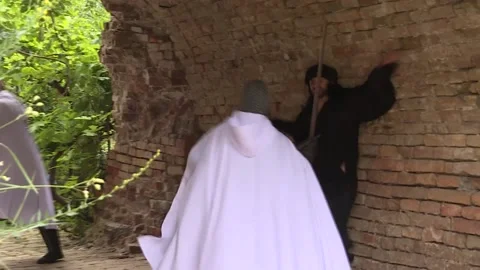 Arab assassin attack Stock Footage 140599132