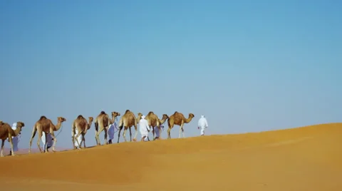 Arab Bedouin male in traditional dress r... | Stock Video | Pond5