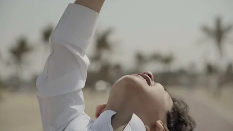 Arab boy flying kite. Stock Footage 108256814
