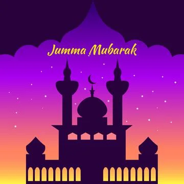 Arab building view from under the arch against the background of a bright night Stock Illustration