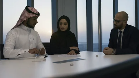 Arab business shoot. Stock Footage 126310849