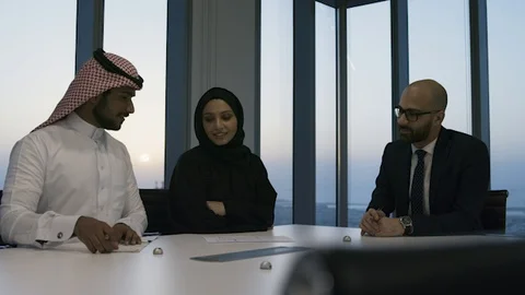 Arab business shoot. Stock Footage 126310854