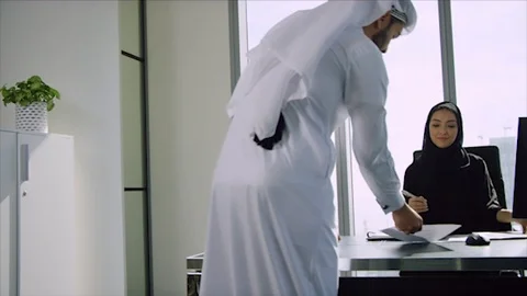 Arab business shoot. Stock Footage 126632081