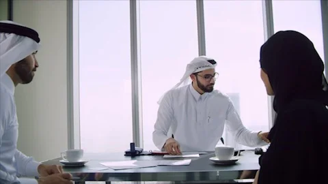 Arab business shoot. Stock Footage 126632416
