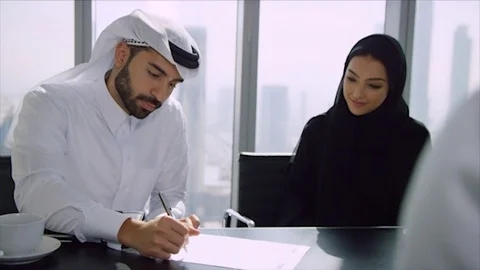 Arab business shoot. Stock Footage 126632541
