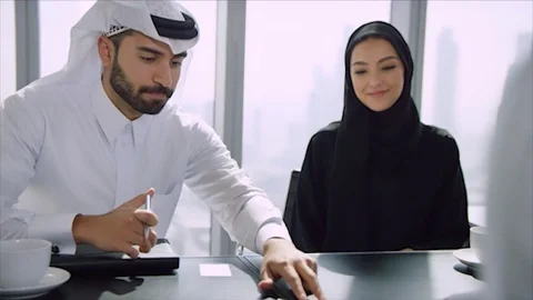 Arab business shoot. Stock Footage 126632644