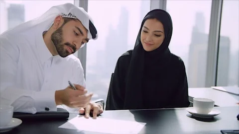 Arab business shoot. Stock Footage 126632657