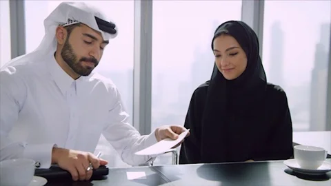 Arab business shoot. Stock Footage 126632658