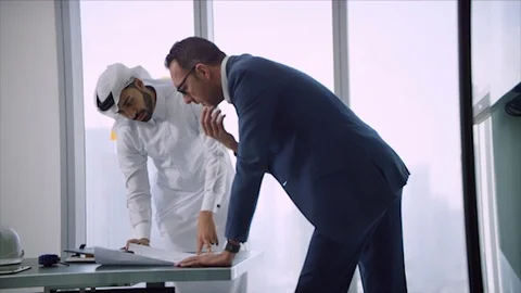 Arab business shoot. Stock Footage 126632861