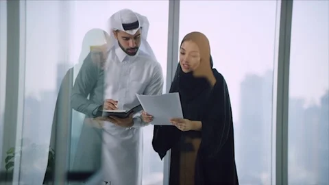 Arab business shoot. Stock Footage 126633107