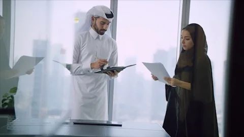 Arab business shoot. Stock Footage 126633121
