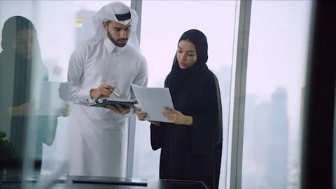 Arab business shoot. Stock Footage 126633141