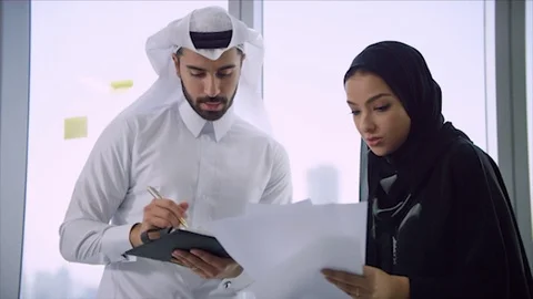 Arab business shoot. Stock Footage 126633184