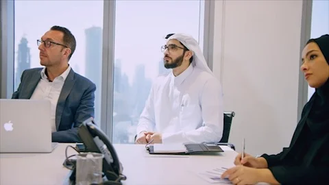 Arab business shoot. Stock Footage 126633373