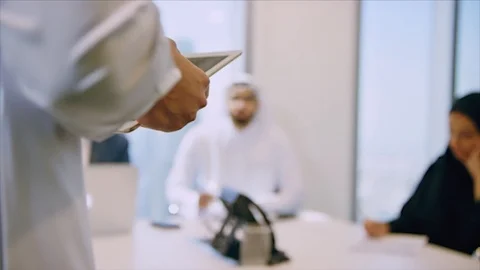 Arab business shoot. Stock Footage 126633390