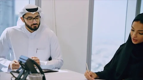 Arab business shoot. Stock Footage 126633442