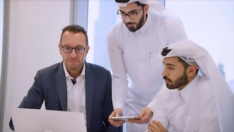 Arab business shoot. Stock Footage 126633470