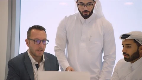 Arab business shoot. Stock Footage 126633471