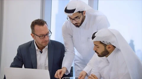 Arab business shoot. Stock Footage 126633481