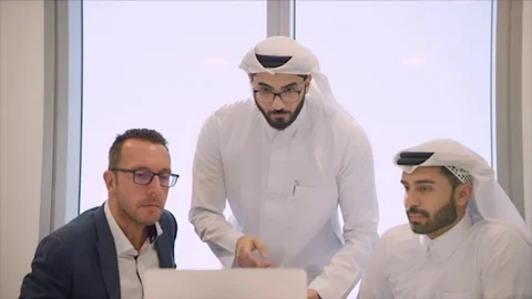 Arab business shoot. Stock Footage 126633548