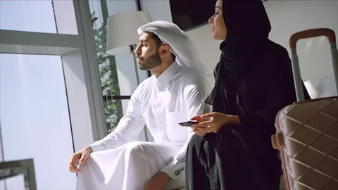 Arab business shoot. Stock Footage 126633744
