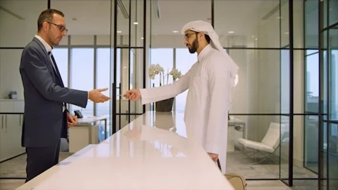 Arab business shoot. Stock Footage 126633787
